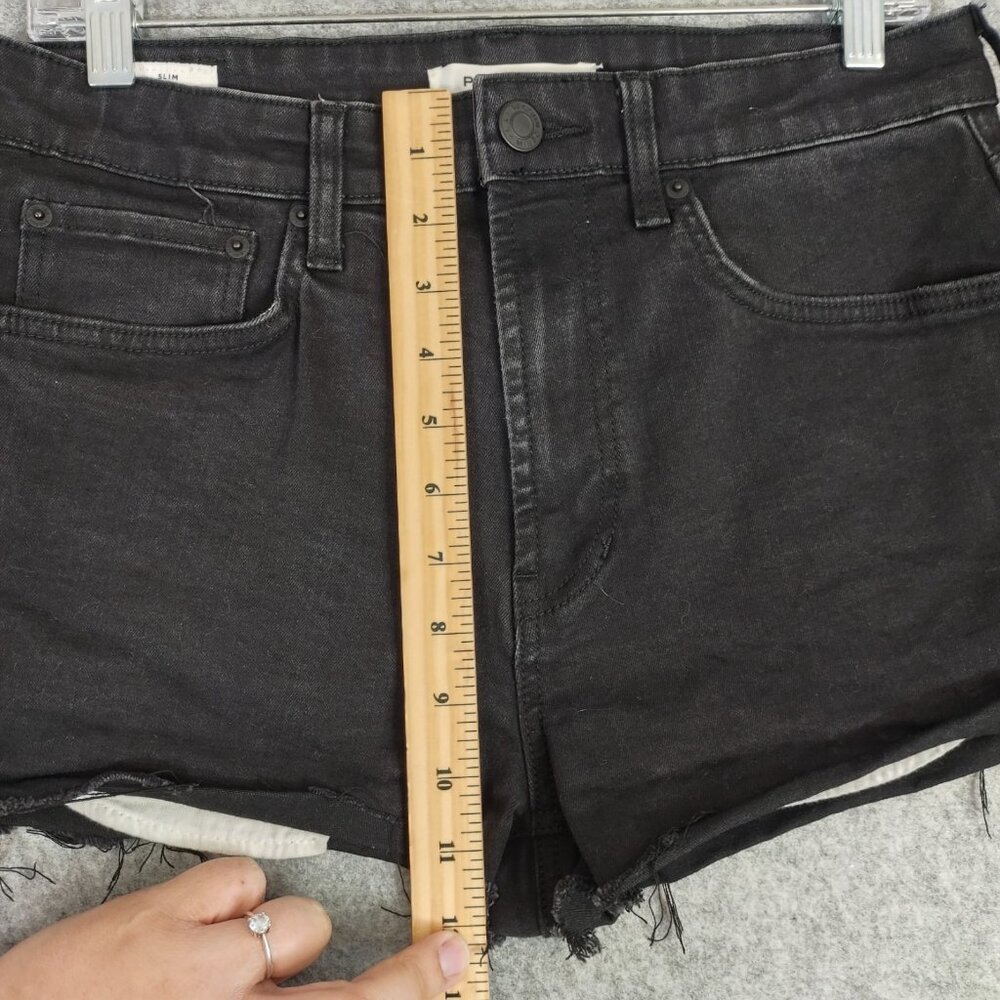 Pacsun Shorts Womens Sz 10 Black Cut-off 2" Inseam Summer Faded High Rise Grunge - Picture 7 of 16
